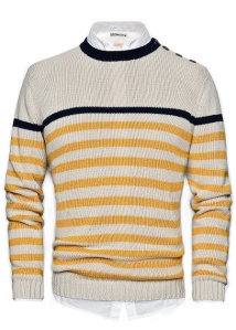 HEbyMango. Navy Style Cotton Sweater. $60