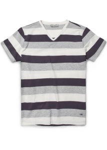 Mango. Striped Cotton T shirt. $40
