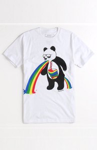 Riot Society. Panda Puke Tee. $22.50